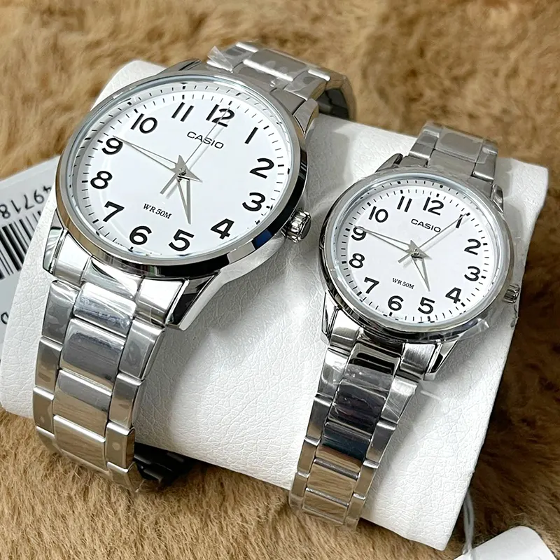 Casio White Dial Couple Watch | MTP/LTP-1303D-7B